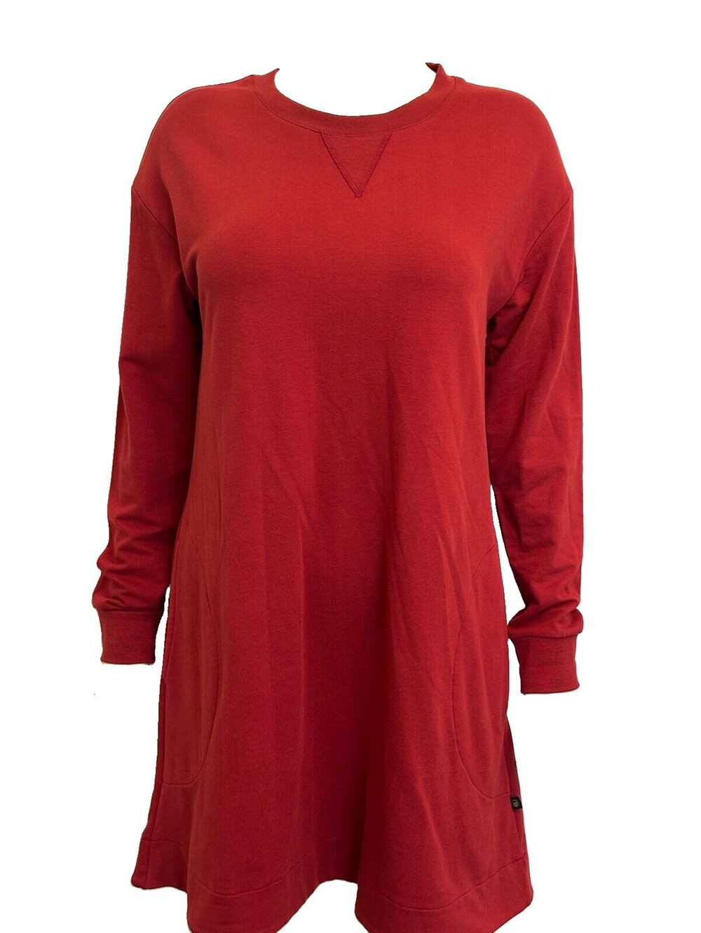 United By Blue Women's Burnt Orange Long Sleeve Soft Cotton Shirt Dress S